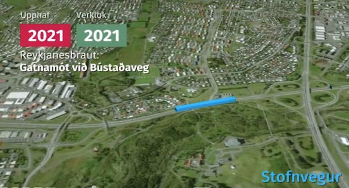 Þegar samgöngusáttmálinn var settur saman árið 2019 var stefnt á að hafa breytingar á gatnamótum Bústaðavegar og Reykjanesbrautar klár árið 2021. Það varð ekki, en nú hillir undir lausn.