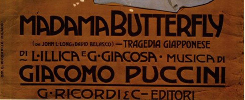 Úr veggspjaldi sem auglýsti Madama Butterfly.