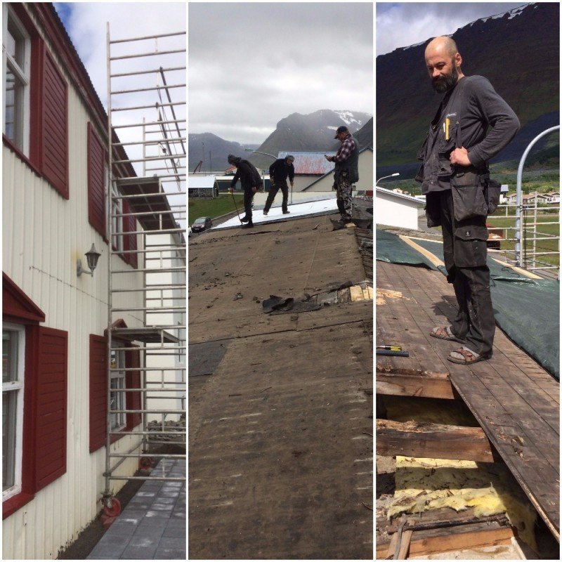 Þakið á Vagninum var orðið ónýtt.