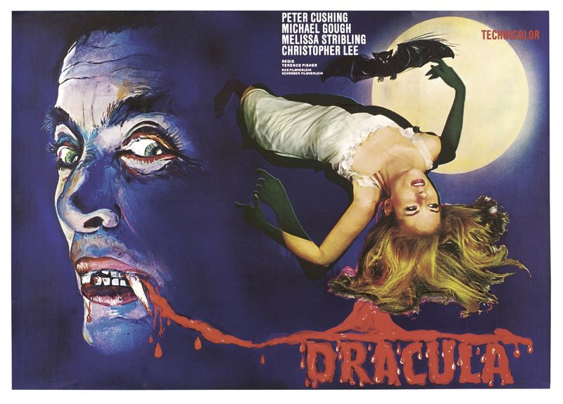 Veggspjald fyrir Drakúla 1958 með Christopher Lee