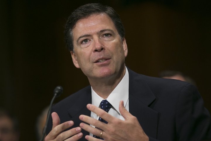 James Comey var forstjóri FBI þar til Donald Trump lét hann fara nýverið.