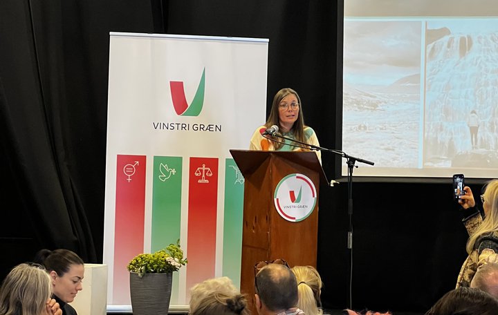 Katrín Jakobsdóttir, formaður Vinstri grænna og forsætisráðherra.