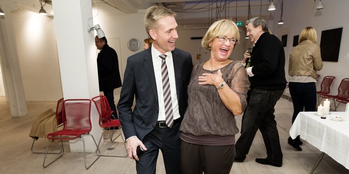 Pia Kjærsgaard, forseti danska þingsins, er til hægri á myndinni.