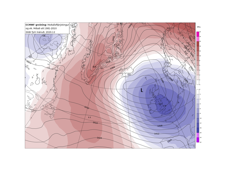 Kyrrstæða lægðasvæðið sem var á hringsóli suður af Færeyjum varð að rakafæribandi til austurhluta Íslands.