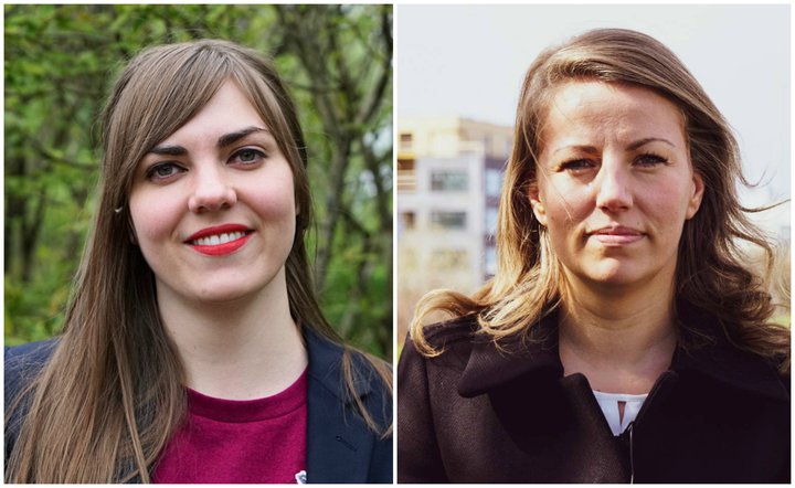Dóra Björt Guðjónsdóttir og Sigurborg Ósk Haraldsdóttir, borgarfulltrúar Pírata.