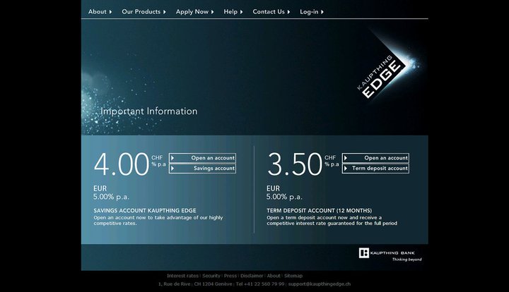 Netreikningar Kaupþings, Kaupthing Edge, nutu mikilla vinsælda enda voru greiddir háir vextir fyrir þau innlán sem lögð voru inn á þá.