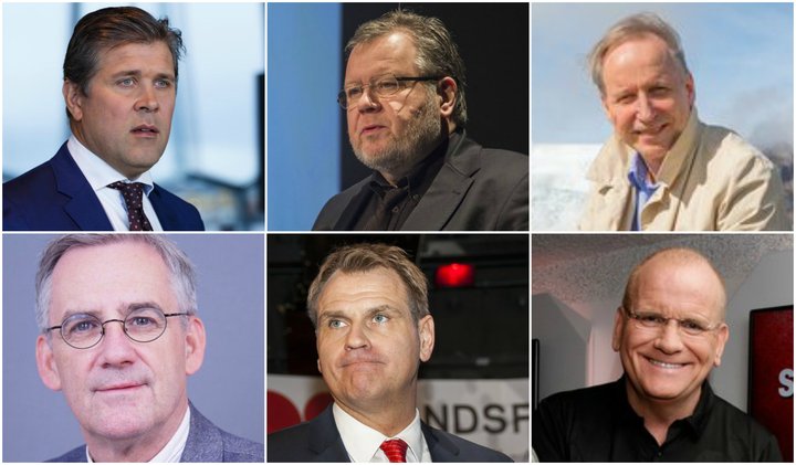 Bjarni Benediktsson, Össur Skarphéðinsson, Ari Trausti Guðmundsson, Guðjón S. Bjránsson, Árni Páll Árnason og Páll Magnússon. Allir leiða lista eftir prófkjör eða flokksval helgarinnar.