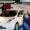 Erna Gísladóttir forstjóri BL, umboðsaðila rafmagnsbílsins Nissan Leaf.