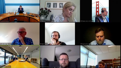 Frá fjarfundi nefndarinnar í dag.