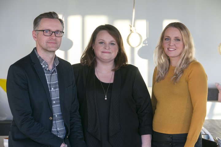 Kolbrún Hrafnkelsdóttir, forstjóri Florealis, er hér fyrir miðju.