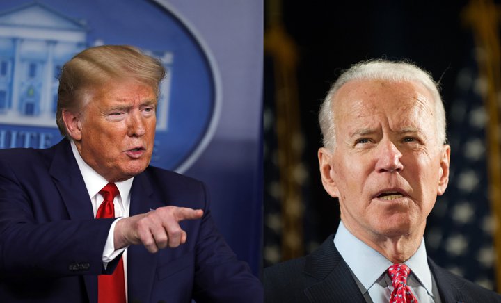 trump og biden collage