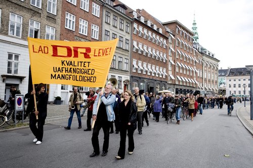 Deilur um DR eru ekki nýjar af nálinni. Árið 2007 var niðurskurði og uppsögnum harðlega mótmælt. Mynd: EPA.