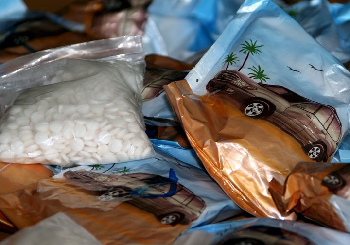 Captagon sem fannst í Líbanon, og hafði komið frá Sýrlandi. 