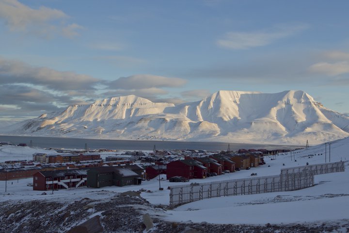 Longyearbyen á Svalbarða í Noregi.
