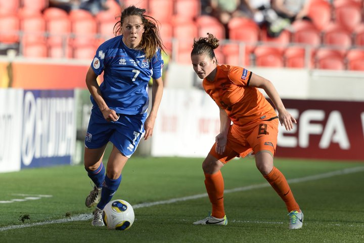 Sara Björk Gunnarsdóttir, fyrirliði íslenska landsliðsins.