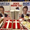 Bás hjá frambjóðanda Danska þjóðarflokksins.