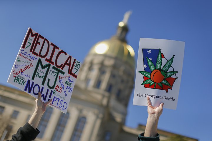 Neysla kannabis er víða lögleg í Bandaríkjunum.