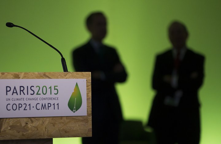 Frá loftslagsráðstefnunni í París í fyrra. 