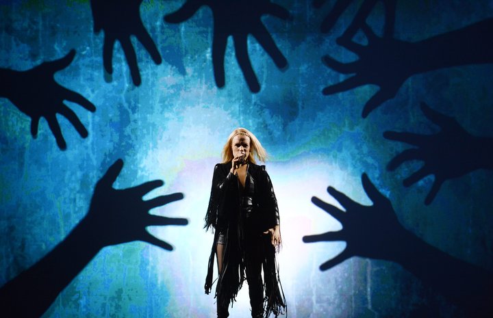 Greta Salóme keppir fyrir Íslands hönd í Globen-höllinni í kvöld.