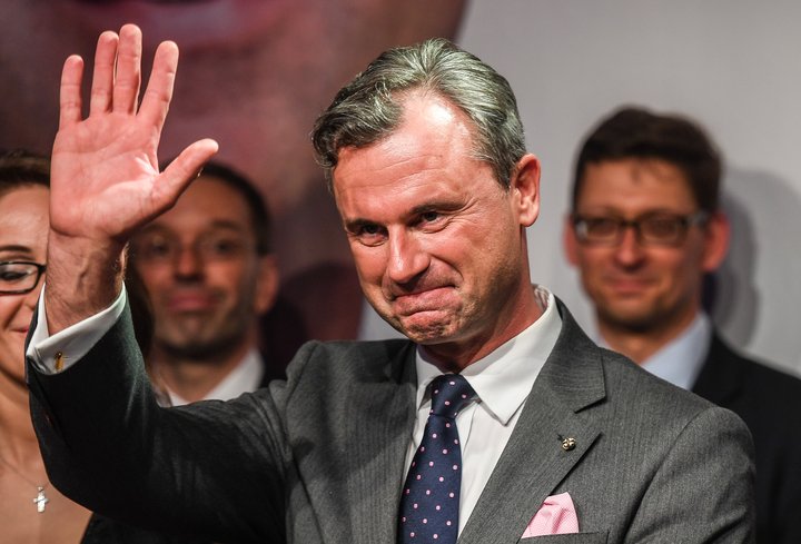 Norbert Hofer tapaði naumlega í forsetakosningunum í Austurríki.