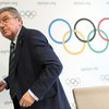 Thomas Bach, formaður alþjóða ólympíunefndarinnar, eftir tilkynninguna í dag.