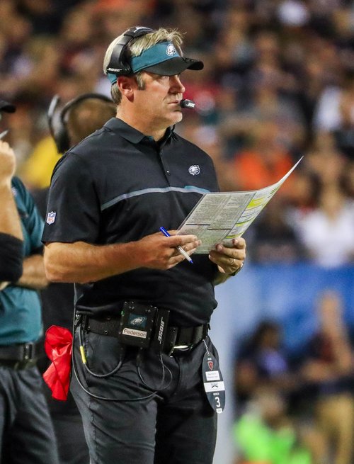 Doug Pederson þjálfari Philadelphia Eagles. Mynd: EPA