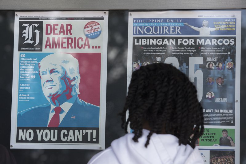 Heiminum brá þegar Donald Trump var kjörinn forseti Bandaríkjanna.