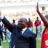 Ali Bongo, forseti Gabon, við opnunarhátíð Afríkukeppninnar.