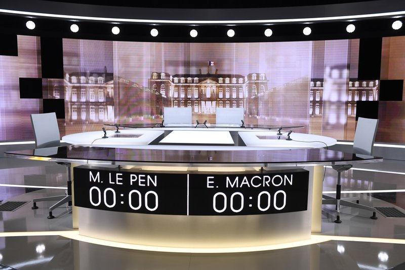 Það er allt klárt fyrir kappræðurnar í kvöld.