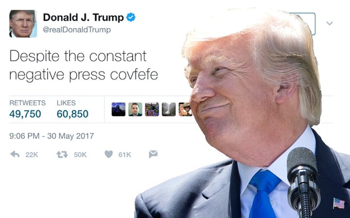 Donald Trump tvítaði þessu óskiljanlega tvíti og internetið fór á hliðina.