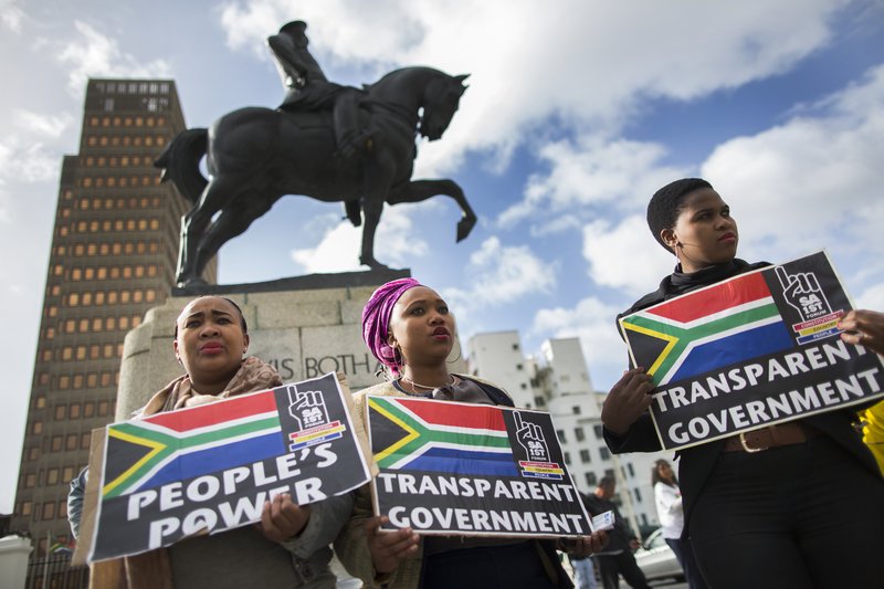 Mótmæli í Höfðaborg í Suður-Afríku fyrr á árinu. 
