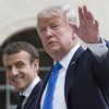 Emmanuel Macron tók á móti Donald Trump í Frakklandi í gær. Trump fylgist með hátíðarhöldum í París á þjóðhátíðardegi Frakka í dag.