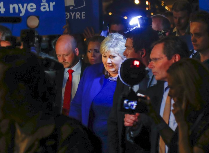 Erna Solberg forsætisráðherra Noregur