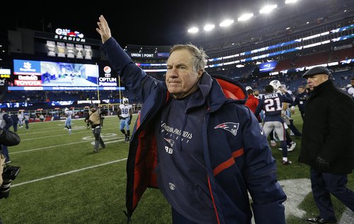 Bill Belichick þjálfari New England Patriots. Mynd: EPA.