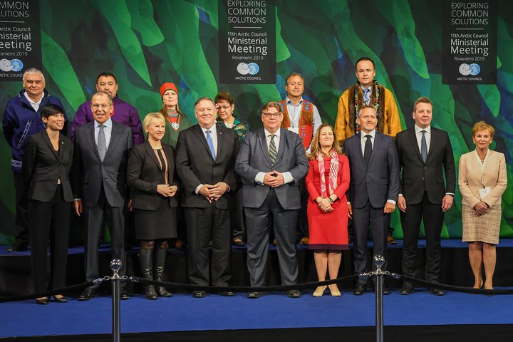 Frá fundi Norðurskautsráðsins í Rovaniemi í Finnlandi árið 2019 þegar Ísland tók við formennsku í ráðinu. Rússar taka við keflinu á fundi ráðsins sem fram fer í Reykjavík í maí.