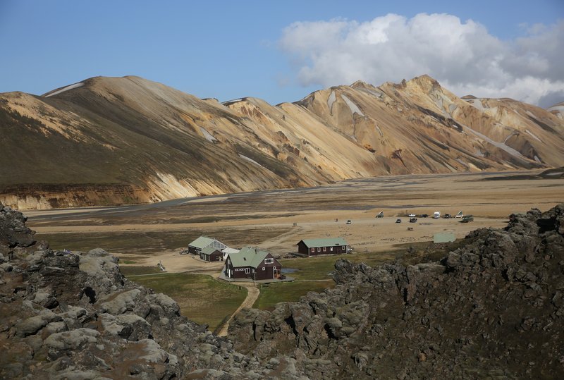 Landmannalaugar að sumri. Nær snjólaust var á hálendinu í nóvember.