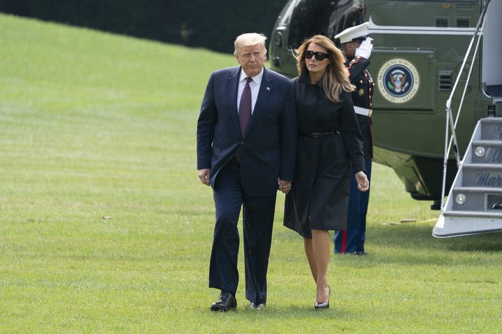Donald Trump, forseti Bandaríkjanna, og eiginkona hans, Melania Trump.