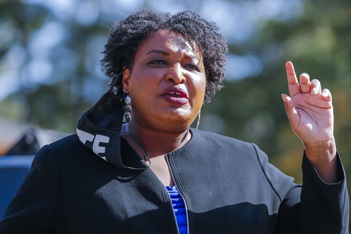Stacey Abrams hefur unnið ötullega að því að fjölga kjósendum í minnihlutahópum á kjörskrá í Georgíuríki.