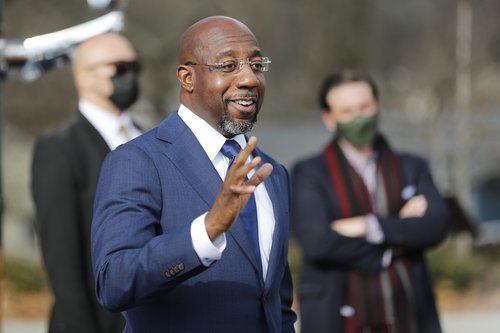 Raphael Warnock, nýkjörinn öldungadeildarþingmaður fyrir Georgíuríki. Mynd: EPA