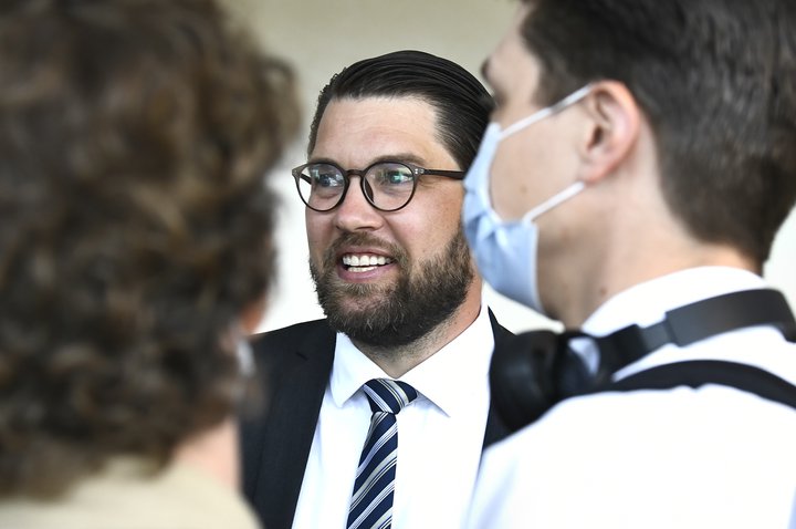Jimmie Åkesson, formaður Svíþjóðardemókratanna.