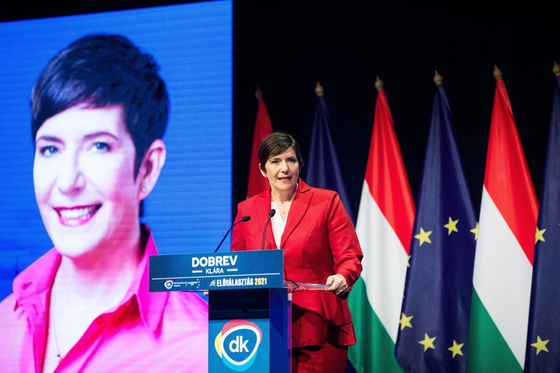Klára Dobrev er varaforseti Evrópuþingsins. Ef hún yrði leiðtogi stjórnarandstöðunnar og hefði betur gegn Orbán yrði hún fyrsta konan til að verða forsætisráðherra Ungverjalands. Mynd: EPA