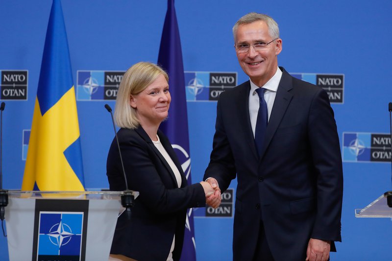 Magdalena Andersson og Jens Stoltenberg. Mynd: EPA