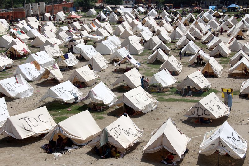 Búðir fyrir flóttamenn. Mynd: EPA