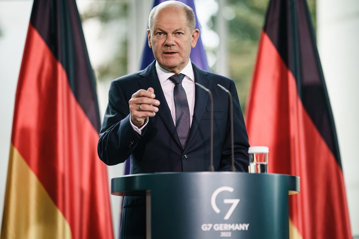 Olaf Scholz forsætisráðherra Þýskalands og leiðtogi Sósíaldemókrata.