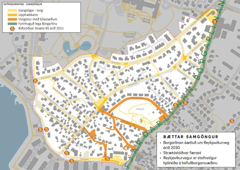 Skýringarmynd úr deiliskipulagstillögunni.