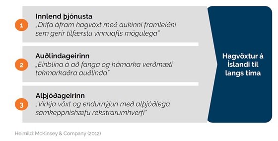 Gróf flokkun íslensks hagkerfis.