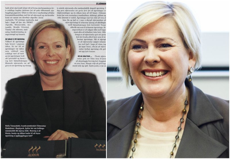 FYRIR 16 ÁRUM. Halla í stóru viðtali við Frjálsa verslun árið 2000 vegna Auðar Capital. 