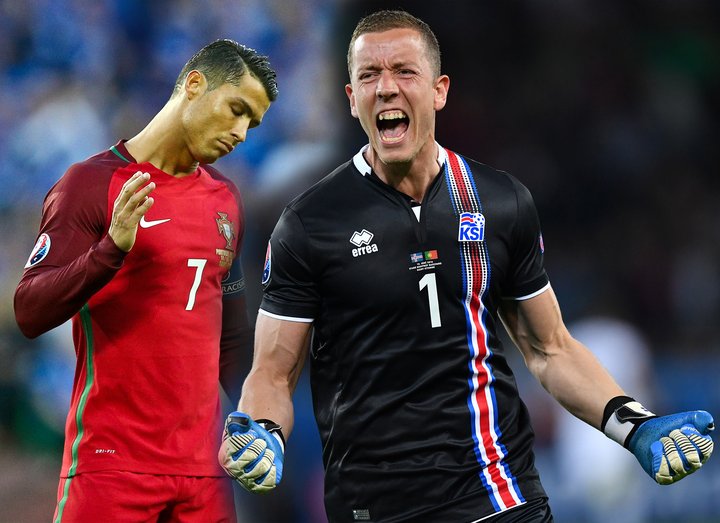 Hannes Þór og Ronaldo
