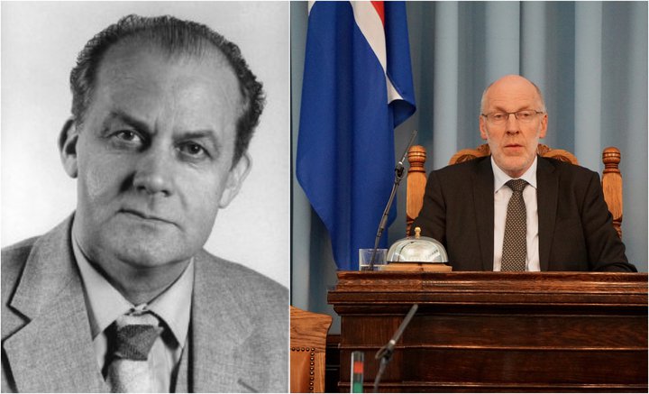 Helgi Seljan og Steingrímur J. Sigfússon, forseti Alþingis.