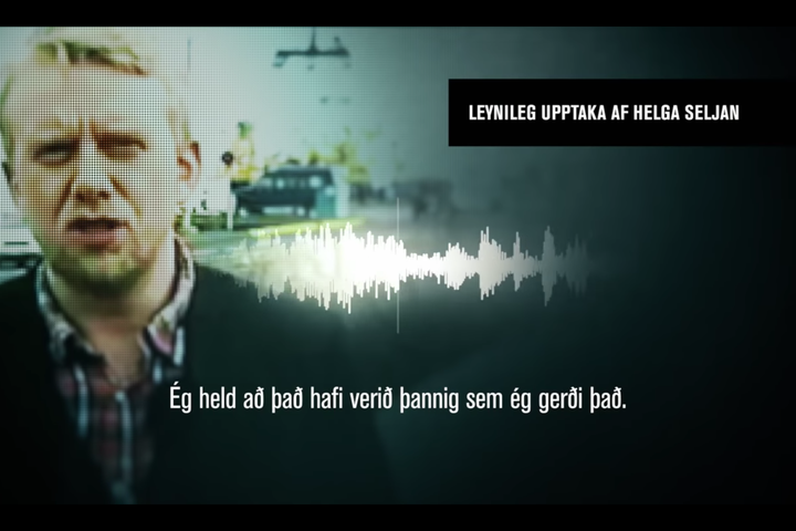 Skjáskot úr einu af fyrstu myndböndunum sem Samherji lét framleiða með ávirðingum í garð fréttamannsins Helga Seljan í lok síðasta sumars.